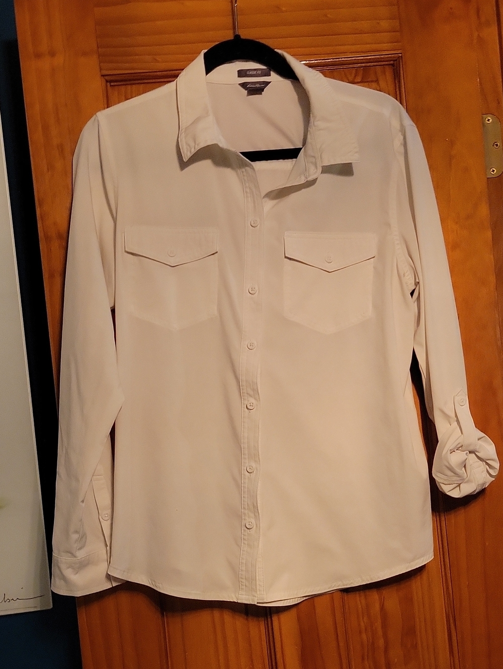 Eddie Bauer White Button-Down Shirt